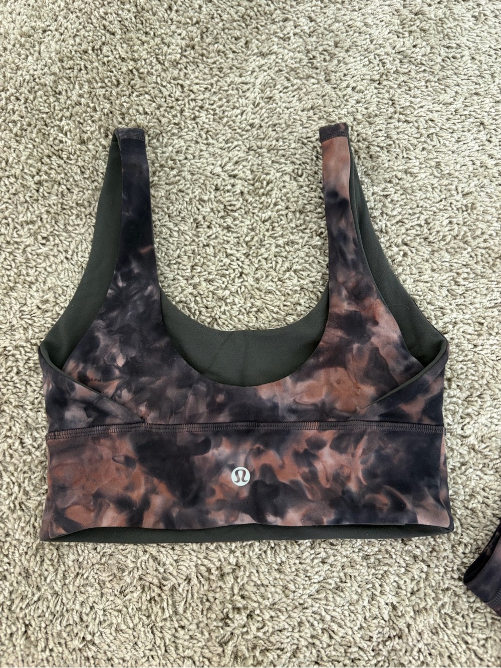 lululemon athletica Black & Brown Tie-Dye Leggings and Sports Bra Set - Picture 4 of 6